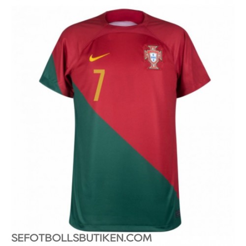 Portugal Cristiano Ronaldo #7 Replika Hemma matchkläder VM 2022 Korta ärmar